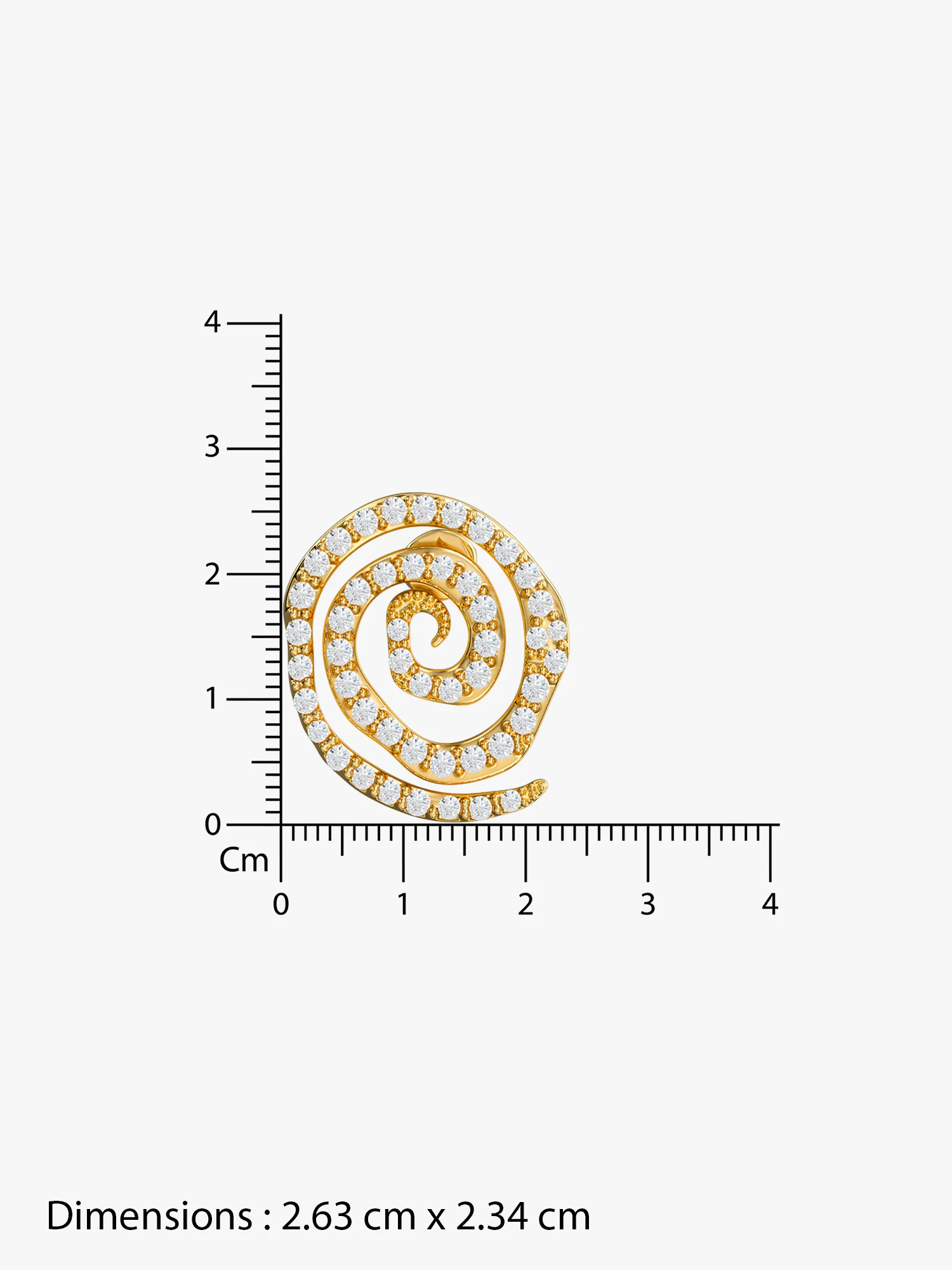 Spiral Glow Gold Plated Earrings - Image 6