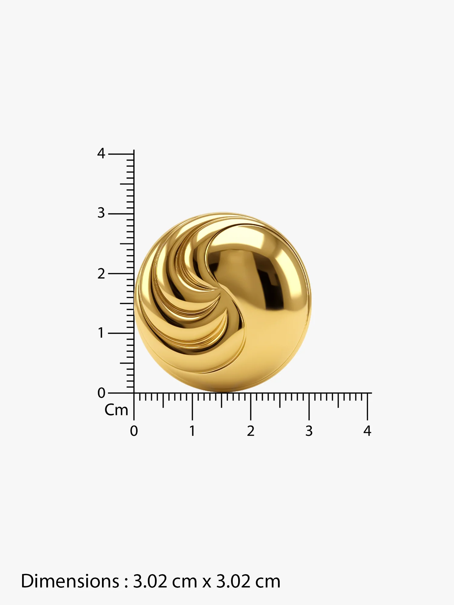 Spiral Swirl Gold Plated Studs - Image 6