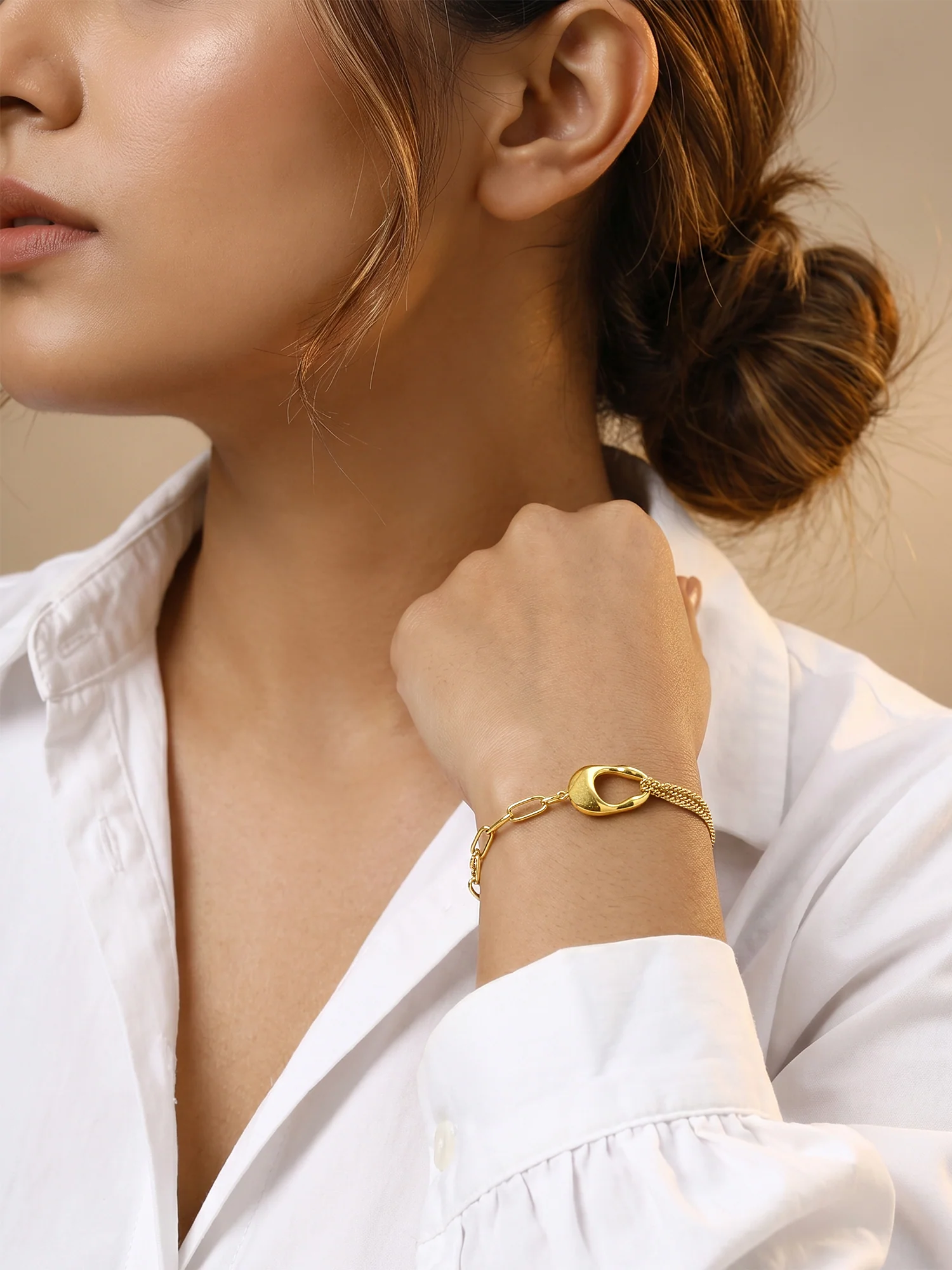 Split Energy Gold Plated Bracelet - Image 3