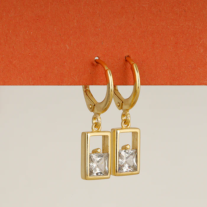 Golden Boss Babe Dangler Earrings - Image 2