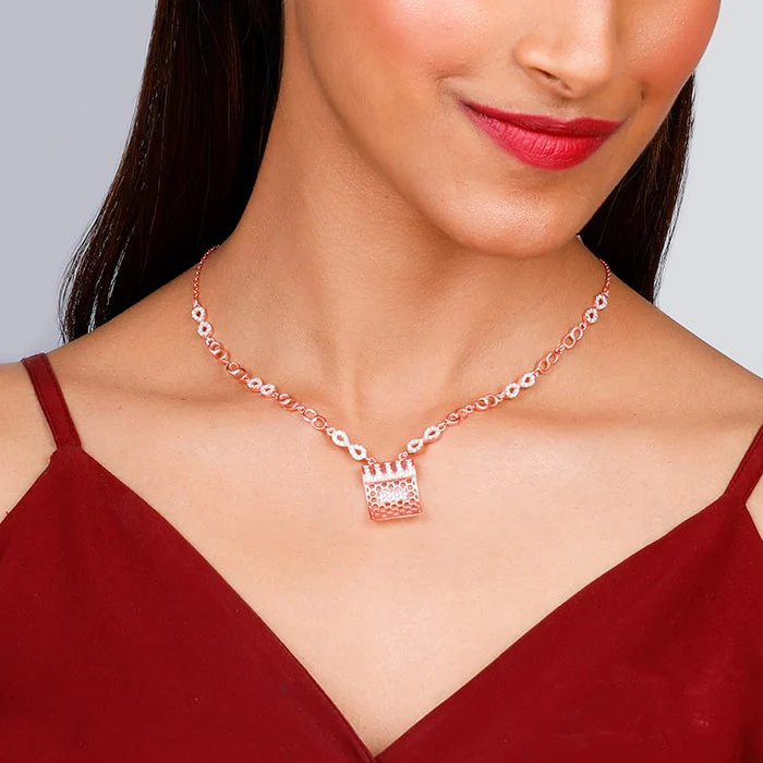 Rose Gold Endless Romance Necklace - Image 3