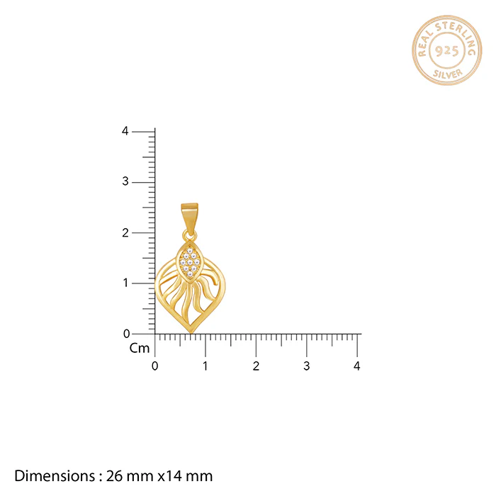 Golden Sun Leaf Pendant With Link Chain - Image 6