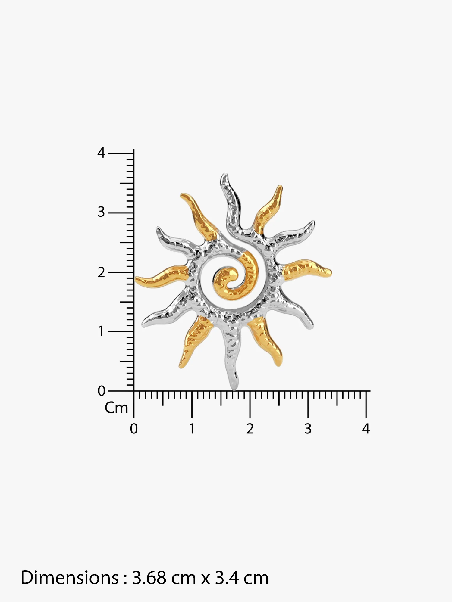 Sun Drama Dual Tone Earrings - Image 6