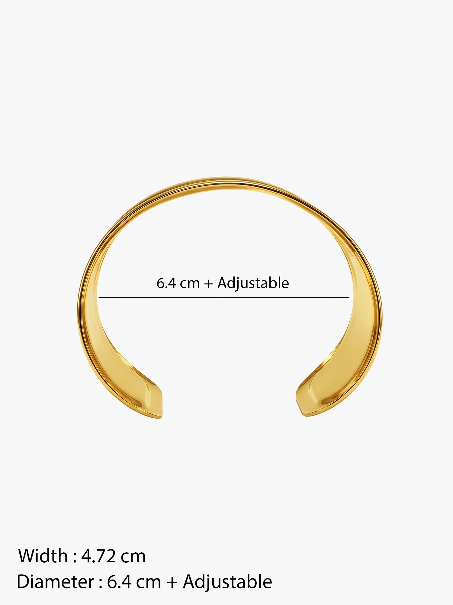 Thick Girl Gold Plated Cuff Bracelet - Image 6