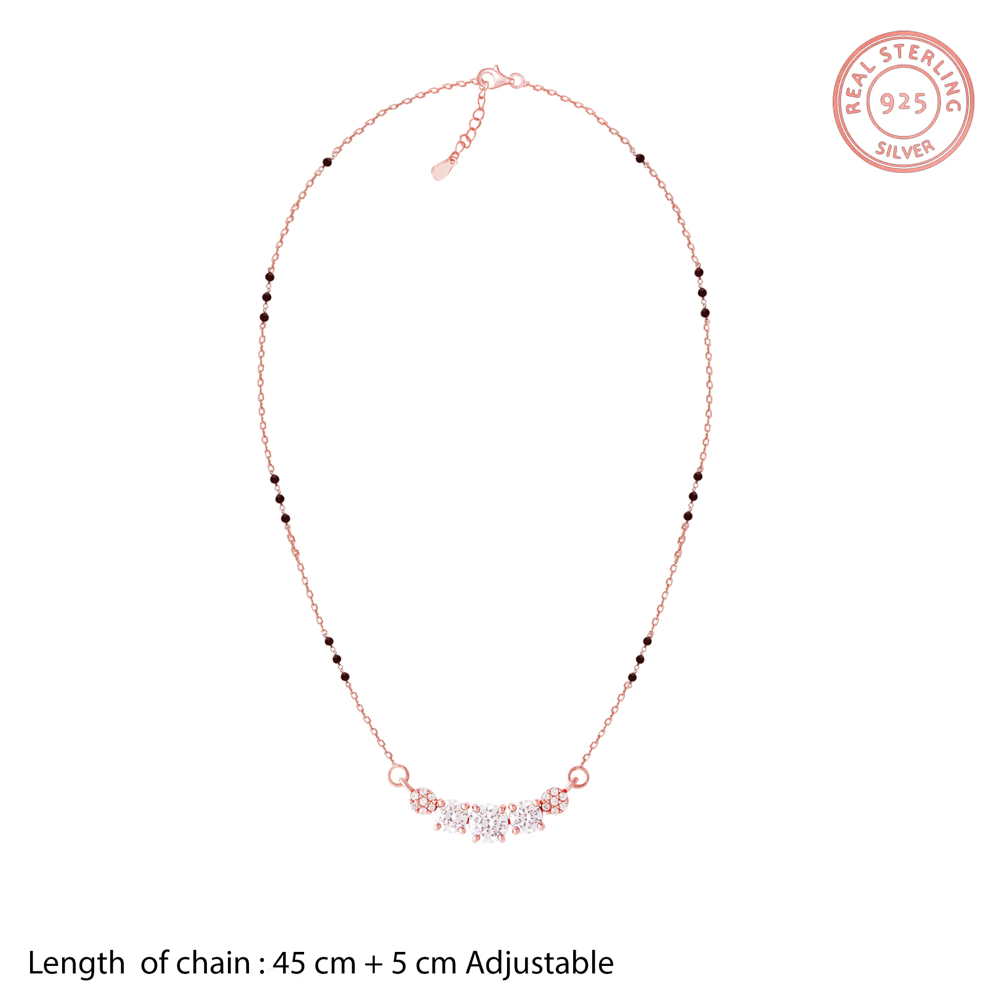 Rose Gold Zirconia Elegance Mangalsutra - Image 6
