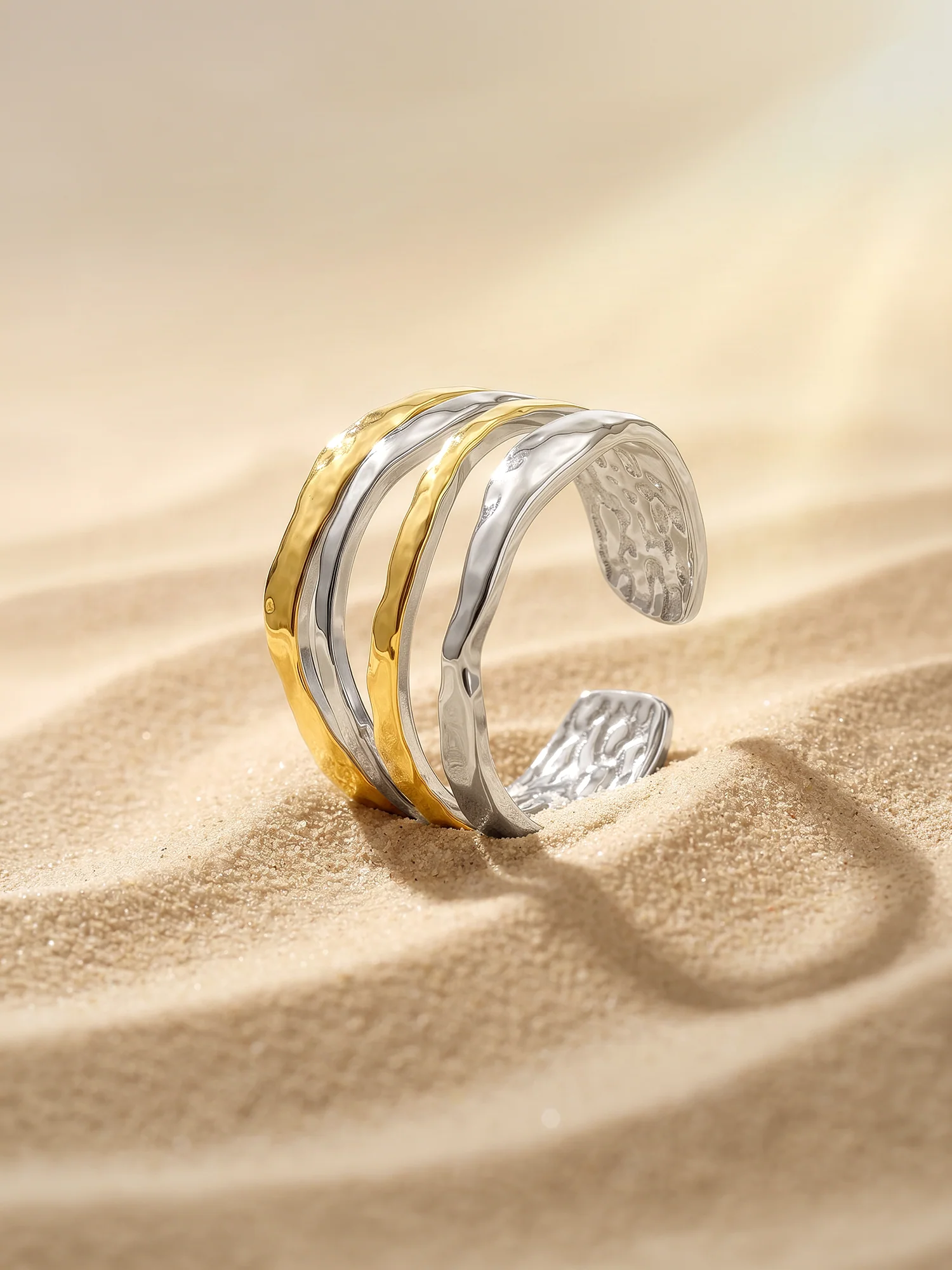 Triple Melt Dual Tone Ring (Size 15) - Image 2
