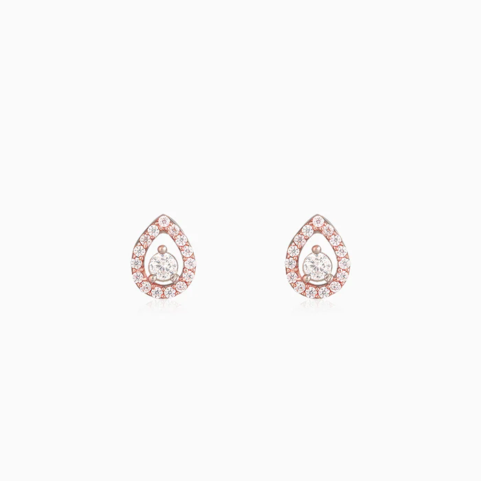 Rose Gold Drop Studs