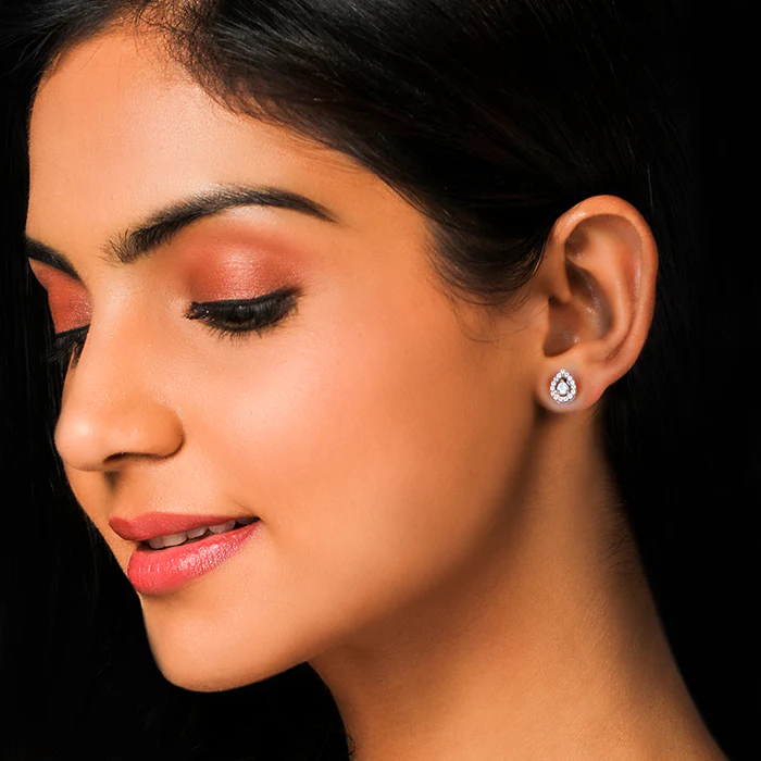 Rose Gold Drop Studs - Image 2